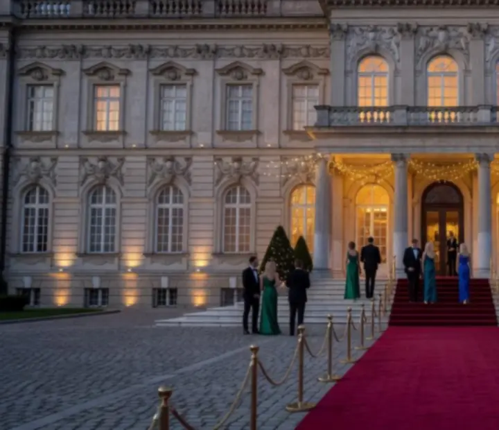 Prestiżowa lokalizacja na prywatną uroczystość w Polsce z elegancką architekturą i oświetleniem